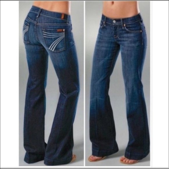 for all mankind Dojo wide leg jeans Lake Blue 30